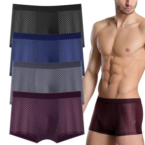 Boxershorts Herren Männer Unterhosen Men Retroshorts Unterwäsche Boxer 4er Pack von Generic