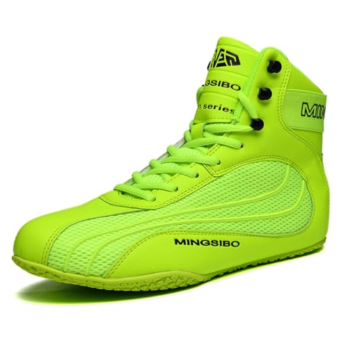 Boxsport Schuhe Für Boxer Komfort Schnürung High Top Kampf Turnschuhe Atmungsaktiv Mode Unisex Fitness Trainer,Grün,37 EU Boxsport Schuhe Für Boxer Komfort Schnürung High Top Kampf Turnschuhe Atmungsaktiv Mode Unisex Fitness Trainer,Grün,37 EU von Generic