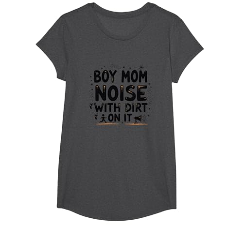 Boy Mom: Noise with Dirt On It – Lustiges Mutterschafts-Zitat T-Shirt, Girls, Anthrazit Meliert, XS Boy Mom: Noise with Dirt On It – Lustiges Mutterschafts-Zitat T-Shirt, Girls, Anthrazit Meliert, XS von Generic