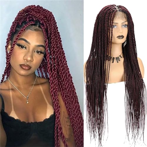 Braid Perücken Volle Spitze Frontal Perücken Twist Box Geflochtene Synthetische Spitze Perücke Für Schwarze Frauen 36 Zoll Knotenlos Geflochtene Perücken Braid Perücken Volle Spitze Frontal Perücken Twist Box Geflochtene Synthetische Spitze Perücke Für Schwarze Frauen 36 Zoll Knotenlos Geflochtene Perücken von Generic