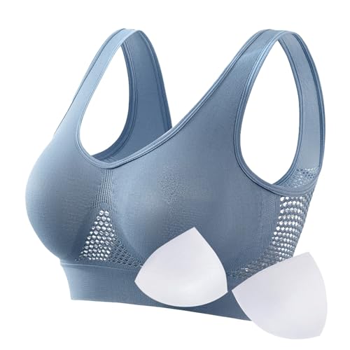 Breathable Cool Liftup Air Bra, Damen Neuer Großer Air-BH, Bequemer BH Atmungsaktiver und Bequemer Mesh-Sport-BH, Sport BH Ohne Bügel Starker Halt für Damen von Generic