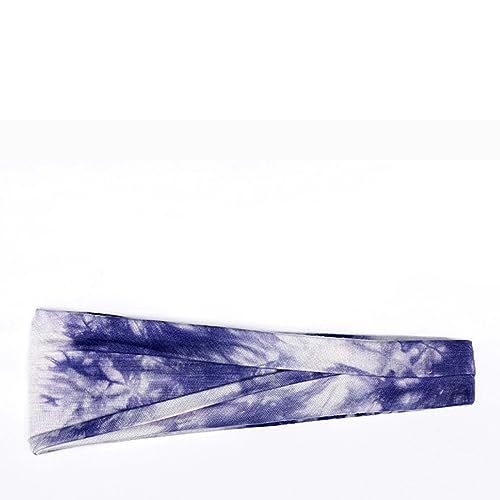 Breathable Headband for Men Boho Headbands for Women Fashion Wide Headband Yoga Workout Headbands Hair Accessories Elastic Tie Dye Band von Generic