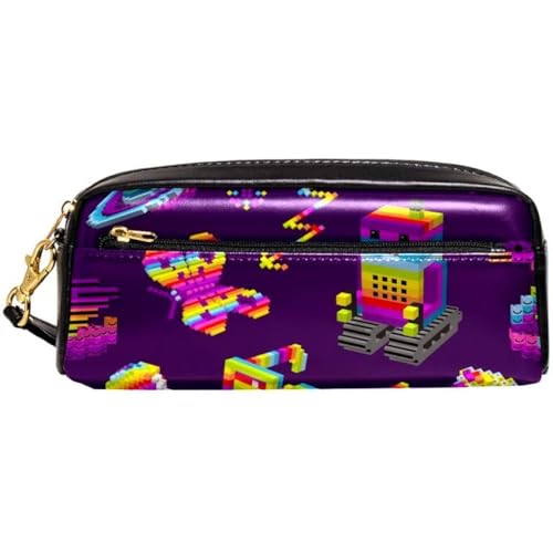 Briefpapier Tasche Pixel Art Roboter Planet Schmetterling Und Wüste Pencil Case Große Kapazität Bleistift Tasche Praktischem Stiftemappe Für Jungen Erwachsene Büro von Generic