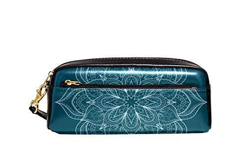 Briefpapier Tasche Weißes Blumenmuster Bleistiftetui Premium Bleistifttasche Strapazierfähig Pencil Case Für Büro Mädchen Schulsachen von Generic