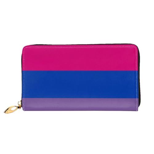 Brieftasche Bi Feminine Maskuline Schiefe Pride Flagge Geldtasche Lustige Leder Geldbörse Tragbare Geldbeutel Für Tochter, Kinder, Mädchen von Generic