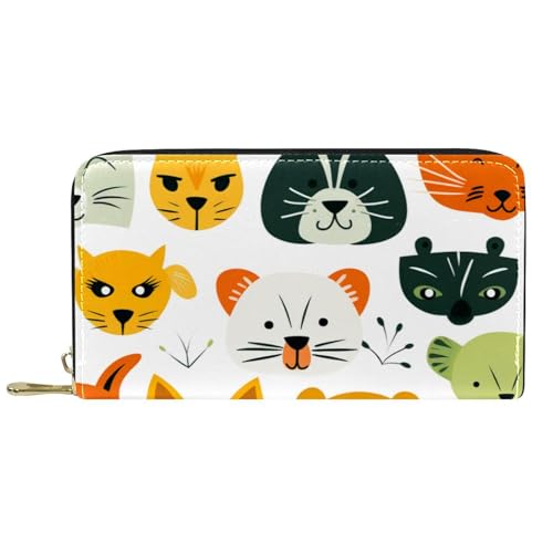 Brieftasche Cartoon Tiere Tiger Giraffe Portmonee Printmotiv Geldtasche Kreative Handtaschen Für Tochter, Frauen, Lehrer von Generic
