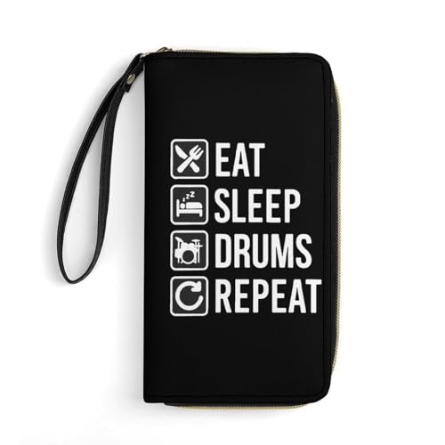 Brieftasche Essen Schlafen Wiederholen Portemonnaie Vintage Tragbare Brieftasche Nette Wallet Für Tochter, Mädchen, Frauen von Generic