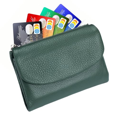 Brieftasche Frauen - Lederbrieftasche Für Frauen | Kompakte Brieftaschen | Mädchen Reisetasche | Kartenkoffer Reißverschlüsse Taschen Freundin | Slim Taxse Card Fall Für Freundin Familie Mutter M von Generic