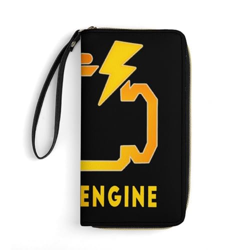 Brieftasche Motorkontrollleuchte Mechaniker Autoreparatur 12 Handtaschen Tragbare Geldtasche Kreative Leder Geldbörse Für Tochter, Mädchen, Mutter von Generic