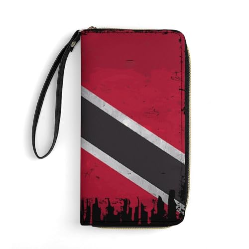 Brieftasche Vintage Flagge Von Trinidad Und Tobago 8 Reißverschluss Geldbörse Printmotiv Leder Geldbörse Kreative Handtaschen Für Frauen, Mädchen, Freundin von Generic