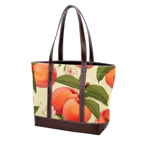 Bright Peaches-1409 modische gewaschene strapazierfähige Leder-Geldbörse für Damen, mit Tragegriff oben, mit Taschen, Reißverschluss, Mehrfarbig 06, 33.8x12x31cm/13.3x4.7x12.2 in von Generic