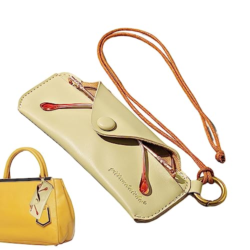 Brillenetui, tragbares Sonnenetui mit Handgelenkschlaufe, weiche Tasche, modischer Organizer, der die Brille im Freien trägt von Generic