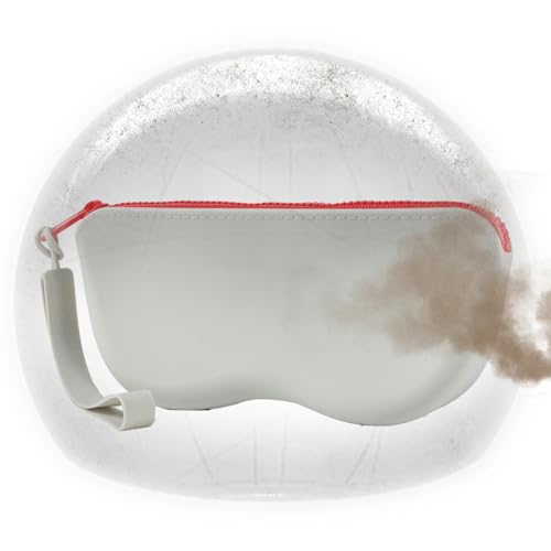 Brillenetui aus weichem Silikon, tragbares Brillenetui mit Reißverschluss-Umhängeband für Sport, Reisen, Reiten, Angeln, Grau, Refer to description von Generic