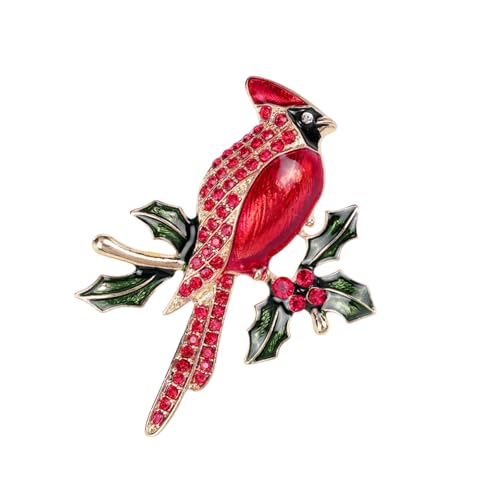 Brosche 1 Stück Legierung Vogel Brosche Damen Kleid Corsage Anzug Accessoires Pin Rot von Generic
