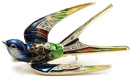 Brosche Anstecknadeln, Mode Frauen Emaille Schwalben Vogel Kragen Brosche Anstecknadel Kleidung Schmuck Dekor für DIY Kleidung Taschen Rucksäcke Jacken HutSchön und professionell von Generic