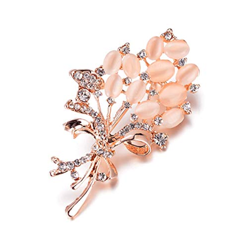 Brosche Blume Legierung Strass Revers Halskette Broschen Schmuck Kleidung Zubehör für Frauen Exquisite Ausführung von Generic