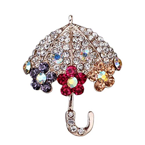 Brosche Brust Regenschirm Damen Strass Brosche Elegante Brosche Schmuckdesign robust und kostengünstig von Generic