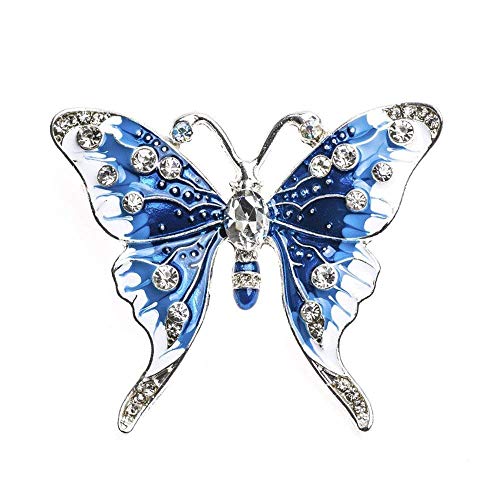 Brosche Weihnachten Serie Schmetterling Mode Elegantes Design Brosche Für Hochzeit Legierung Schal Clip 1 STÜCKE größe 4,5 * 4 cm Blau Robust und kostengünstig Praktisch und geschickt von Generic