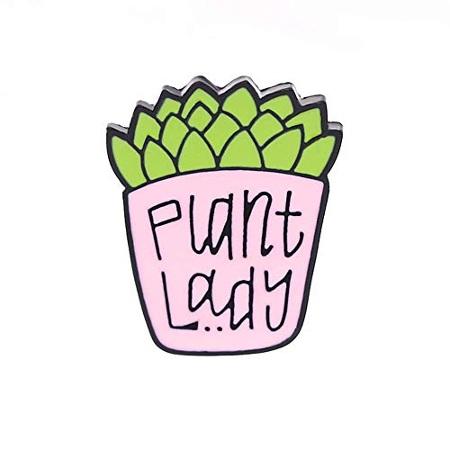 Brosche für Damen, Cartoon, Sukkulente, Buchstabe, Emaille, Brosche, Halskette, Badge, Kleidung, Dekoration von Generic