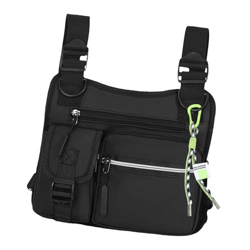 Brustholster | Outdoor Umhängetasche Für Herren - Multifunktionales Leichtes Vest Mit 3D-Schnitt & Mehreren Taschen Für Outdoor, Fitness, Wandern Und Sport von Generic