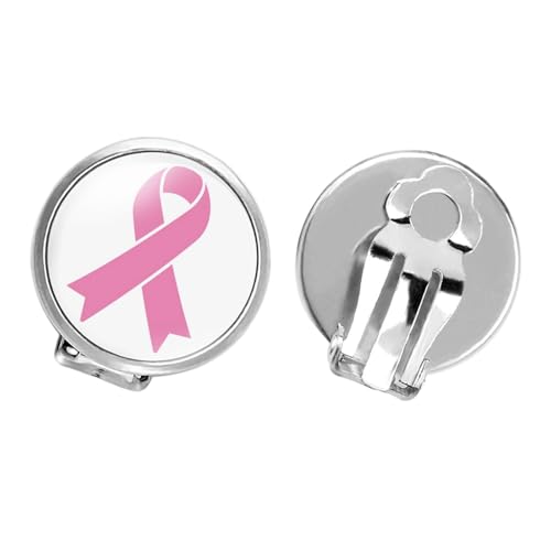 Brustkrebs-Bewusstseins-Ohrclip-Band-Schmuck Brustkrebs-Bewusstsein Brustkrebs (5x5x2cm) Jhg252 von Generic
