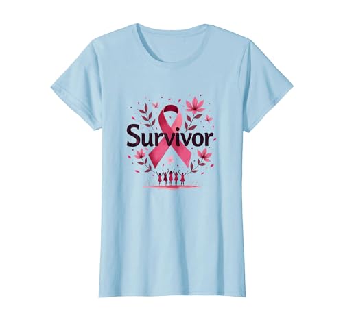 Brustkrebs-Survivor Sweatshirt für Damen, inspirierend T-Shirt, Damen, Himmelblau, XS Brustkrebs-Survivor Sweatshirt für Damen, inspirierend T-Shirt, Damen, Himmelblau, XS von Generic