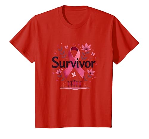 Brustkrebs-Survivor Sweatshirt für Damen, inspirierend T-Shirt, Kinder, Rot, 92 von Generic