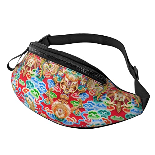 Brusttasche Chinesischer Drache, Hüfttaschen Stylisch Damen Bauchtasche Verstellbarer Sport Hüfttasche Für Sport Aktivitäten Hundetraining von Generic
