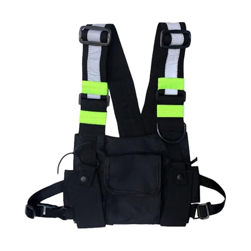 Brusttasche - Elegante Umhängetasche, moderne Brusttasche für den Außenbereich | Anti-Diebstahl-Brusttasche, wasserdichte Umhängetasche für Herren, taktische Brusttasche, Organizer, Schwarz , von Generic
