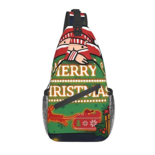Brusttasche Frohe Weihnachten Mit Sternen Taktisch Brusttasche Freizeit Wasserdicht Chest Herren, Für Reisen, Klettern, Fitness von Generic
