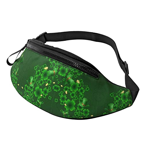 Brusttasche Muster Zum St. Patrick's Day, Sport Hüfttasche Stylisch Gurttasche Mit Reißverschluss Umhängetaschen Für Herren Joggen Hundetraining von Generic