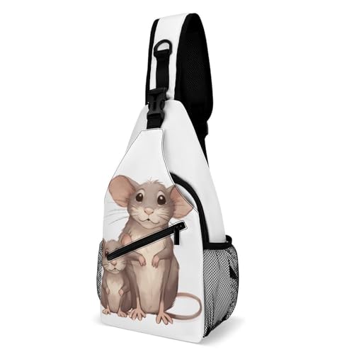 Brusttasche Mutter Andrats Multipurpose Rucksack Verstellbarer Umhängetasche Für Herren Laufen Sport 19X39Cm von Generic