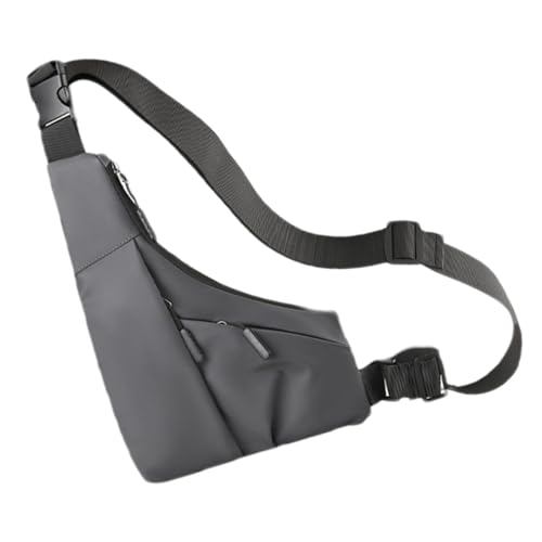 Brusttasche für Männer und Frauen, Bauchtasche, Brusttasche, Bauchtasche, verschleißfest, dreieckig, vielseitig, leicht für die Sicherheit, grau, Se référer au descriptif, Siehe Beschreibung von Generic