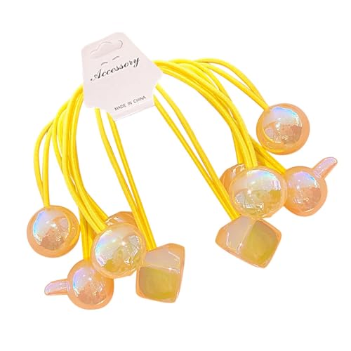 Bubble Pferdeschwanz-Halter, Doppelkugel-Haargummis, bunte Haarbänder, elastisches Armband für Krawatten für Haare, dünne Haargummis, elastische Seile für Mädchen von Generic