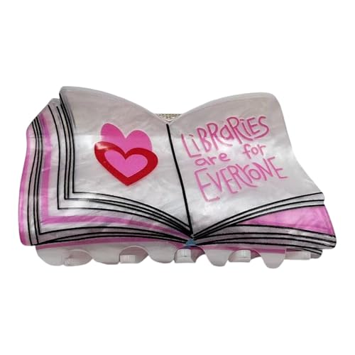 Buch-Haarklammer, Buch-Haarspange für Frauen - Tragbare Haarklammer,Kreative Haarspangen, niedliche Krallenklammern für Mädchen und Frauen, Haarspangen mit starkem Halt Buch-Haarklammer, Buch-Haarspange für Frauen - Tragbare Haarklammer,Kreative Haarspangen, niedliche Krallenklammern für Mädchen und Frauen, Haarspangen mit starkem Halt von Generic