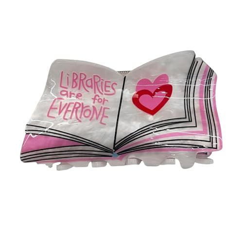 Buch-Haarspangen für Frauen - Buch-Krallen-Clips für Haare,Tragbare Haarklammer - Modisches Haar-Accessoire für dickes oder feines Haar, Haarklammern für Damen, niedliche Haarspangen von Generic