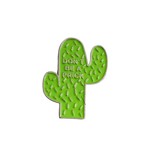 Buchstabe "Don" eine Naht 'Kaktus' Legierung Brosche Knopf Broschen für Damen Denim Jacket Pin Badge Cartoon Charme Schmuck praktisch und praktisch von Generic