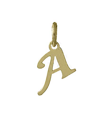 Buchstaben Anhänger Gold 585 (14K) Initialen Charm für Kette B C D E F G H I J K L M N O P R S T U V W von Generic