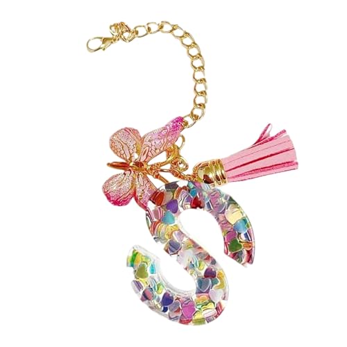 Buchstaben-Schlüsselanhänger für Tassen-Enthusiasten, Initial-Anhänger mit sicherem Karabinerverschluss (10cm) Jhg170 von Generic