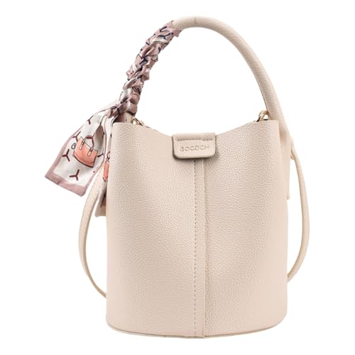 Bucket Bag Pu Leder Designer Umhängetasche for Frauen Reisen (weiß) von Generic