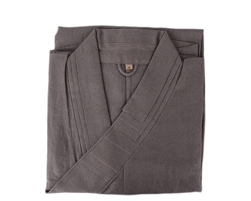Buddhistischer Mönch Roben Mantel Mönche Kleidung Dünnschnitt Mönch Kostüm Zen Meditation Kung Fu Shaolin m (Farbe: Dunkelgrau, Größe: 44) von Generic