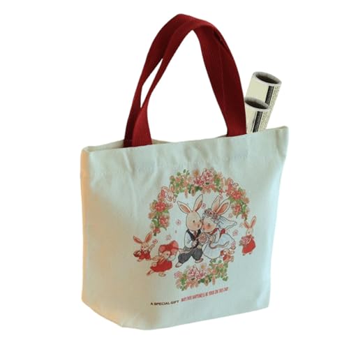 Büchertasche für Mädchen, robuste Einkaufstasche mit Hasenmuster, vielseitig verwendbar, tragbar, waschbar, für die Arbeit, 02, Se référer au descriptif Büchertasche für Mädchen, robuste Einkaufstasche mit Hasenmuster, vielseitig verwendbar, tragbar, waschbar, für die Arbeit, 02, Se référer au descriptif von Generic