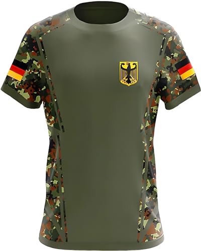 Bundeswehr Deutscher Veteran Deutschland Armee T-Shirt Thermoaktiviert Militär Camo Tarnung XXS - 4XL Grau DE14 (DE/NL/SE/PL, Alphanumerisch, M, Regular, Regular, DE14) von Generic