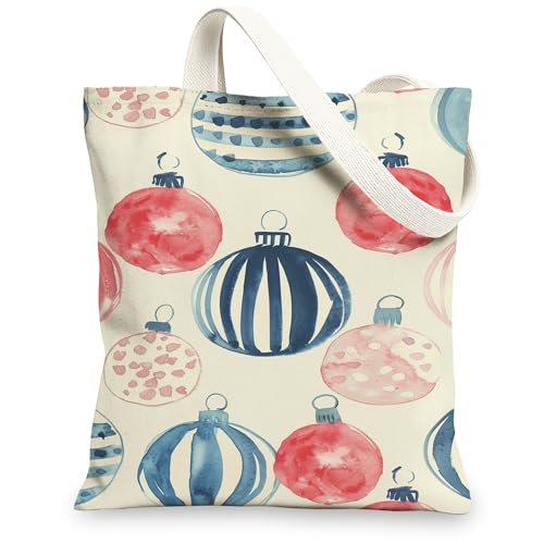 Bunte Canvas-Taschen, künstlerisches Ornament-Design, wiederverwendbar, modern, elegant, leicht, waschbar, Schultergurt, Mit Farbe, 13x15 Inch von Generic