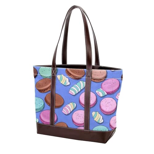 Bunte Dessert-Art-Tragetaschen, strapazierfähiges Leder-Leinen, Geldbörsen und Handtaschen für Damen, Schultertasche, Hobo-Tasche, mehrfarbig, 33,8 x 12 x 31 cm von Generic