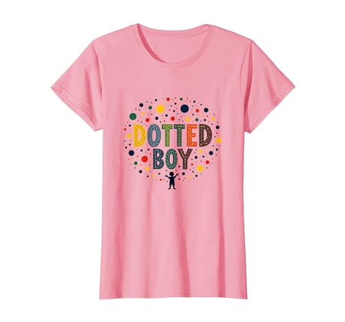 Bunte Kunst für Jungen, gepunktet, Verspieltes Kindheitswunder T-Shirt, Damen, Rosa, XS Bunte Kunst für Jungen, gepunktet, Verspieltes Kindheitswunder T-Shirt, Damen, Rosa, XS von Generic