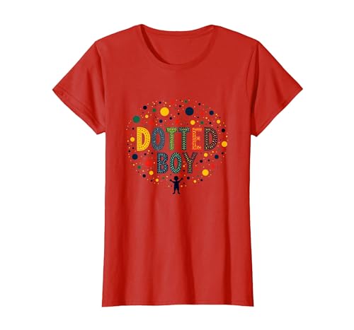 Bunte Kunst für Jungen, gepunktet, Verspieltes Kindheitswunder T-Shirt, Damen, Rot, XS von Generic