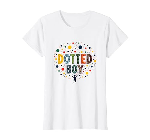 Bunte Kunst für Jungen, gepunktet, Verspieltes Kindheitswunder T-Shirt, Damen, Weiß, XS Bunte Kunst für Jungen, gepunktet, Verspieltes Kindheitswunder T-Shirt, Damen, Weiß, XS von Generic