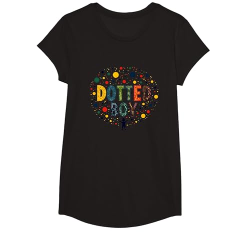 Bunte Kunst für Jungen, gepunktet, Verspieltes Kindheitswunder T-Shirt, Girls, Schwarz, S von Generic