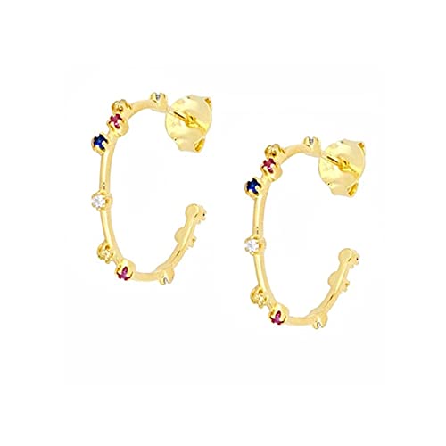 Bunte Zirkon Ohrringe Ohrstecker Für Frauen Piercing Ohrringe Schmuck Pendientes von Generic